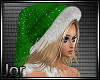 *JK*Miss Santa Hat Green