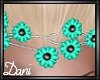 !DM |Teal Flower Diadem|