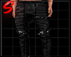 Leather Pant Camo Grey