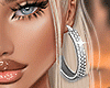 E* Silver Diamond Earrings