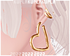 $K Heart Hoop Earrings