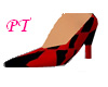 Black Red Chex Heel