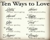 10 ways to LOVE