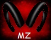 MZ Black PVC Caged Horns