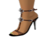 brown spiked  heel