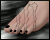 feet with black nails