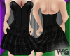 PlaidSkirt/Corset Coal