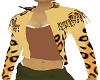 boho jacket leopard trim