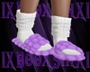 Purple Puffy Slippers
