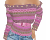 TF* Pink Belted Sweater