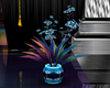 Blur Flowers Blue Vase