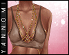 [ chain top ] gold+nude