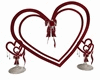 Wed Arch hearts burgundy