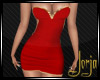 Zel Dress Red & Gold