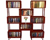 mahogany bookshelves