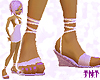 Lavender Wedge Sandals