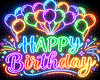Happy B-Day Neon Sign