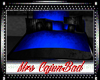 black and blue bed