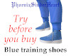 Blue training shoes
