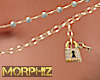 M - Gold Lock w. Pearls