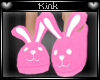 -k- Pink Bunny Slippers