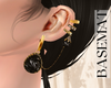 B|Black Gold Earring ✿