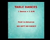 Table Dance Sign