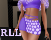 Polka Dot Skirt Purple