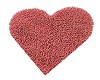 Red Shag Heart rug