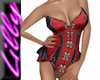 Red burlesque corset