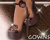 Brown Rose Heels