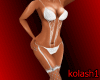 K*White latex Bikini