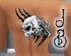 JB Female Skull Back Tat