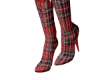 Red Plaid Boots -RL