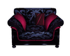 canapé noir violet