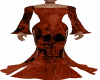 Red Skull Fishtail Gown