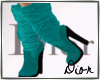 . Teal Leater Boots