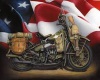 A Harley with flag