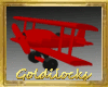 Red Wooden Airplane Toy