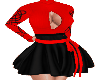 Red black dress