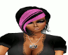short black/pink hair