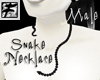 ~F~ Blk Snake Necklace M