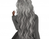 silver curly hair