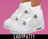 White 4s Sneakers F