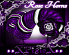 purple & white rose horn