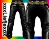 [L] Leather gold pants
