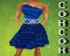 1 Strap BLU Ruffle Dress