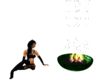 Green Fire Pit W/Poses