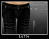 L] Black zebraprnt jeans