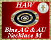 Blue, AG & AU Necklace M